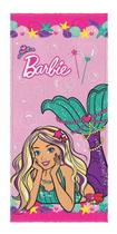 Toalha De Banho Infantil Barbie Reinos Mágicos Sereia Rosa
