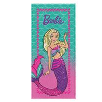 Toalha De Banho Infantil Barbie Reinos Mágicos Sereia Verde - Companhia Fabril Lepper