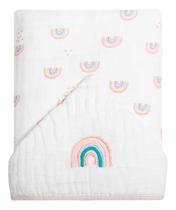 Toalha De Banho infantil bebe com 3 Camadas Soft Com Capuz Bordado 90cm X 75cm Cont