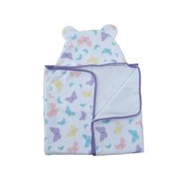 Toalha de banho infantil bebê estampada com Capuz e Orelhinha - algodão