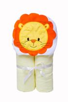 Toalha de banho infantil bebê felpuda com capuz 3d-enxoval - papi