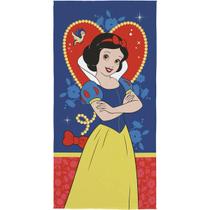 Toalha de Banho Infantil Branca de Neve Azul 70x140 Felpuda Aveludada Macia Absorvente Lepper