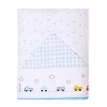 Toalha De Banho Infantil Com Capuz Carrinho Azul 90x70Cm Toalha De Banho Infantil Com Capuz Carrinho Azul 90x70Cm