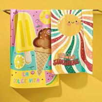 Toalha de Banho Infantil Dohler - Felpuldo Estampado Hello Sunshine