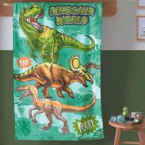 Toalha de Banho Infantil Felpuda Dohler Dinossauro