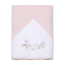 Toalha De Banho Infantil Forrada C/ Capuz Floral 90x80Cm Toalha De Banho Infantil Forrada C/ Capuz Floral 90x80Cm
