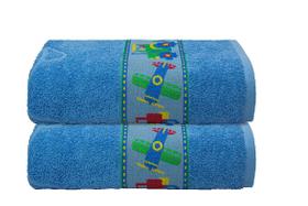 Toalha de Banho Infantil Menino Carro Azul Camesa 70x130cm