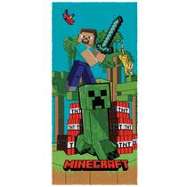 Toalha de Banho Infantil Minecraft Lepper 60cmx120cm