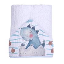 Toalha De Banho Infantil Soft Papi Amiguinhos C/ Capuz Estampado 90Cm X 80Cm