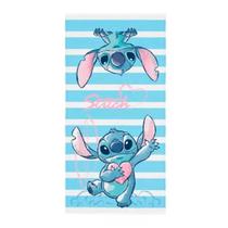 Toalha de Banho Infantil Stitch Aveludada 70x140cm - Estilo Felpuda para Praia e Piscina da Lepper