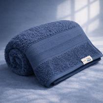 Toalha de Banho Karsten Nuvia 100% Algodão - Aera Max Grossa Macia Piquet Antipilling 70 x 135cm Cor:Azul marinho 30265