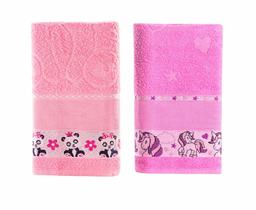Toalha De Banho Kids 100% Algodão Kit Com 2 Toalhas Infantil