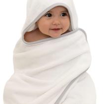 Toalha de Banho Laço Bebê Capuz Comfort Power Sec Tp Branca