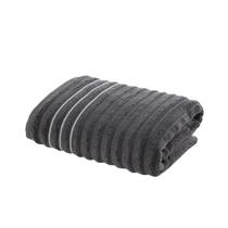 Toalha de Banho Leve Macia Ondulada Jacquard Cinza Wave Corttex Toalha de Banho Leve Macia Ondulada Jacquard Cinza Wave Corttex