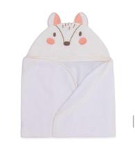 Toalha de banho mini coo com forro em fralda raposa