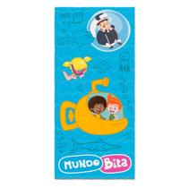 Toalha De Banho Mundo Bita Submarino Felpuda 60Cmx 1,20