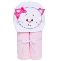 Toalha de banho papi soft com fralda gatinha rosa