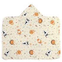 Toalha De Banho Para Bebê Estampada Com Capuz Forro De Fralda 67X90 Baby Incomfral Bublim Nome do Desenho:Safari