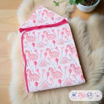 Toalha De Banho Para Bebe Estampada Com Capuz Menino Menina