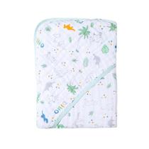 Toalha De Banho para Bebê Fralda Soft Especial Capuz Papi Dino Verde