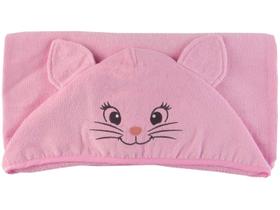 Toalha de Banho para Bebê Teka com Capuz - 100% Algodão Kids Gata Rosa Toalha de Banho para Bebê Teka com Capuz - 100% Algodão Kids Gata Rosa