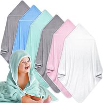 Toalha de banho para bebês Chumia Coral Fleece, macia e absorvente, pacote com 6 Toalha de banho para bebês Chumia Coral Fleece, macia e absorvente, pacote com 6