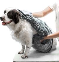 Toalha de banho para cães Tuff Pupper Quick Dry Microfiber 35x15cm azul
