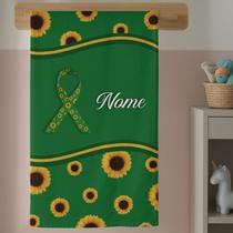 Toalha de Banho Personalizada Autismo com Estampa de Girassol Cores Vivas Tecido Macio e de Alta Qualidade Toalha de Banho Personalizada Autismo com Estampa de Girassol Cores Vivas Tecido Macio e de Alta Qualidade