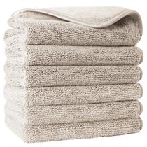 Toalha de banho POLYTE Premium, microfibra sem fiapos, 33 cm, conjunto de 6 Toalha de banho POLYTE Premium, microfibra sem fiapos, 33 cm, conjunto de 6