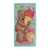 Toalha de Banho Praia Aveludada Málaga Ursinho Teka