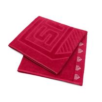 Toalha de Banho Praia e Piscina Escudo São Paulo Oficial Times Buettner Jacquard Relevo cor Vermelho