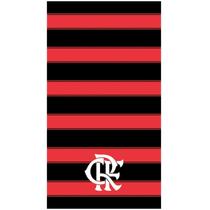 Toalha de Banho Praia Time Flamengo Aveludada Em Algodão 70 x 1,40 Listrada Dohler