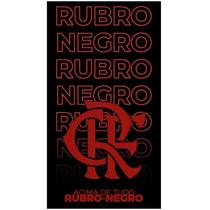 Toalha de Banho Praia Time Flamengo Aveludada Em Algodão 70 x 1,40 Preto Dohler
