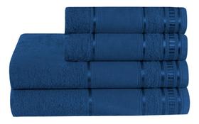 Toalha de Banho Premium 4 Peças com Absorção e Toque Macio