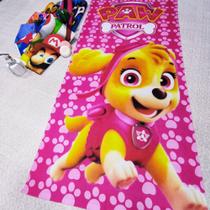 Toalha de Banho Skye Patrulha Canina Temática Personalizada do Gigante Algodão Rosa