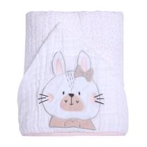 Toalha De Banho Soft Capuz Bordado Coelhinha Papi Toalha De Banho Soft Capuz Bordado Coelhinha Papi