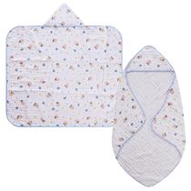 Toalha de Banho Soft Com 2 Camadas de Fralda Com Capuz Turma da Mônica - Incomfral