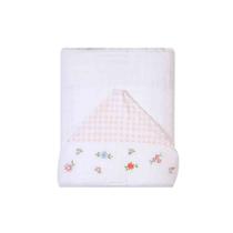 Toalha de banho soft com capuz bordado 90cm x 75cm