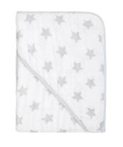 Toalha De Banho Soft Com Capuz Estampada Star Cinza Papi