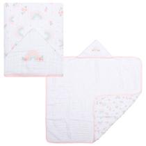 Toalha De Banho Soft Luxo Infantil Com 3 Camadas Capuz Bordado 90x75cm Papi Toalha De Banho Soft Luxo Infantil Com 3 Camadas Capuz Bordado 90x75cm Papi