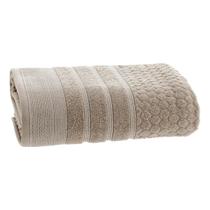 Toalha de Banho Treviso Bege 70x140cm Grande Felpuda Macia Absorvente 97 Algodão Corttex