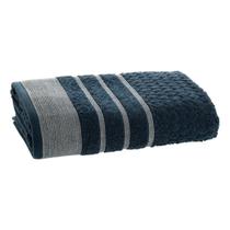 Toalha de Banho Treviso Marinho 70x140cm Grande Felpuda Macia Absorvente 97 Algodão Corttex