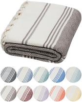 Toalha de banho turca e praia DEMMEX Organic Diamond Brown