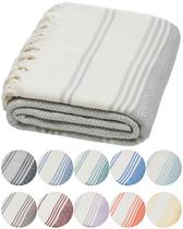 Toalha de banho turca e praia DEMMEX Organic Diamond Grey