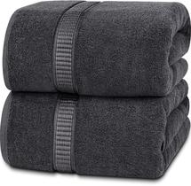 Toalha de banho Utopia Towels Luxurious Jumbo 100% algodão 600GSM cinza