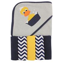 Toalha de bebê com capuz e panos Luvable Friends 76x76cm Toalha de bebê com capuz e panos Luvable Friends 76x76cm
