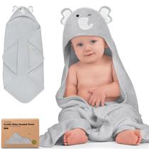 Toalha de bebê com capuz KeaBabies Elephant 76x76 cm Bambu Toalha de bebê com capuz KeaBabies Elephant 76x76 cm Bambu