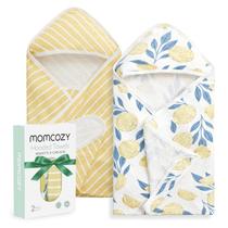 Toalha de bebê com capuz Momcozy, pacote com 2 toalhas de banho supermacias