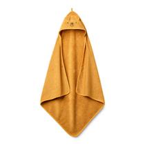 Toalha de bebê Huxie com capuz de algodão orgânico 81x81cm Bear Yellow Toalha de bebê Huxie com capuz de algodão orgânico 81x81cm Bear Yellow