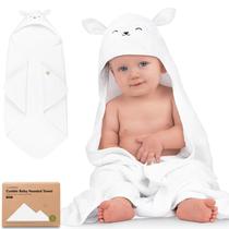 Toalha de bebê KeaBabies com capuz de bambu 76x76cm Soft Lamb